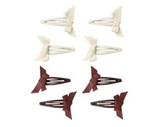 Lil Atelier wood ash hårspænder (8-pak)